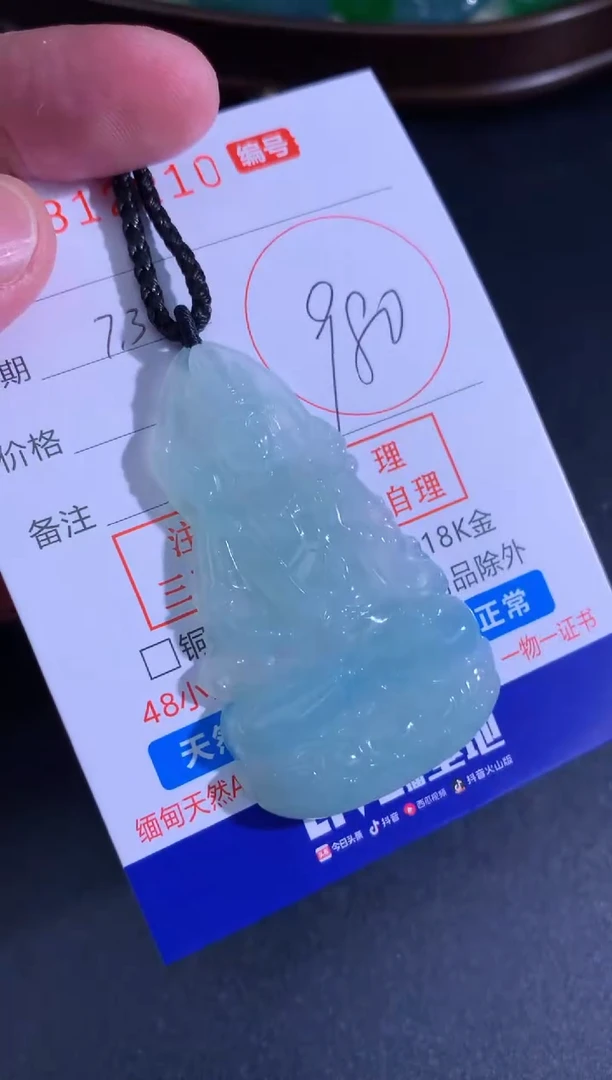 翡翠未镶嵌颈饰天然A货翡翠