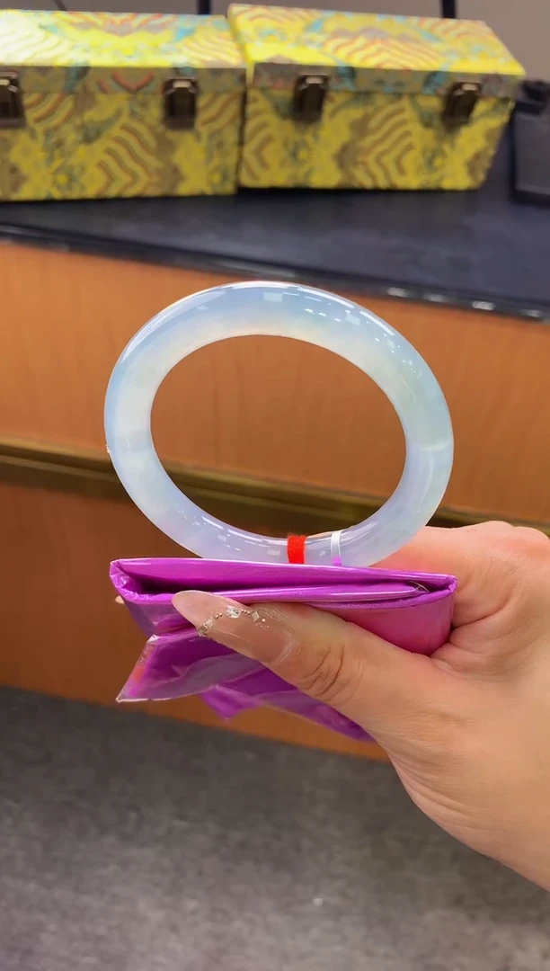 未镶嵌手镯翡翠-F123-圆条55