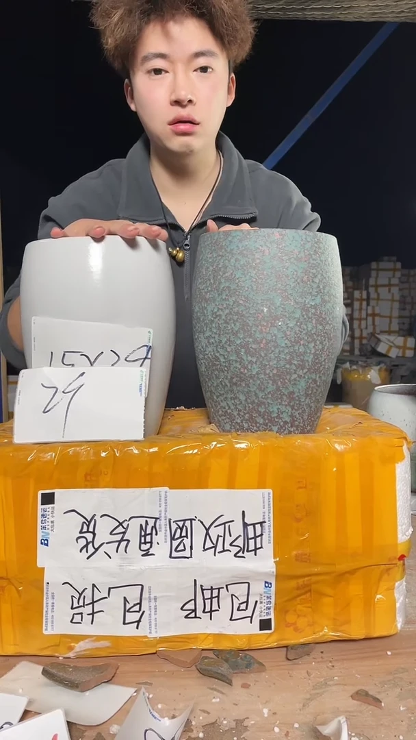 紫砂花盆宜兴紫砂粗陶花盆15*24