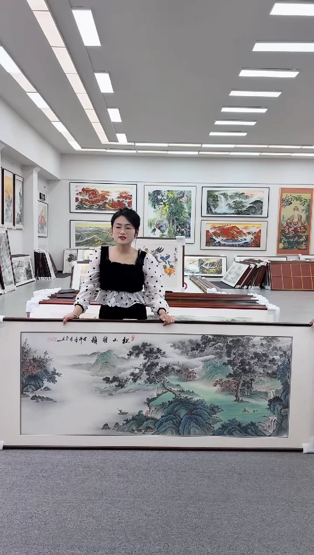 国画手绘  219*88  松山神韵