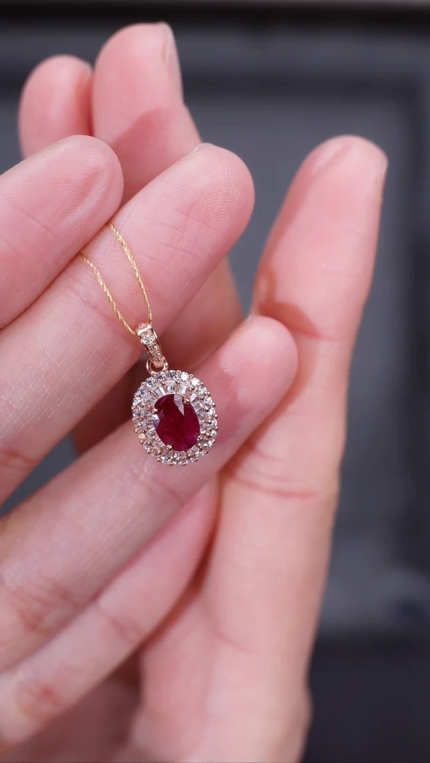 【闪购商品】红宝石颈饰银S925镶嵌颈饰