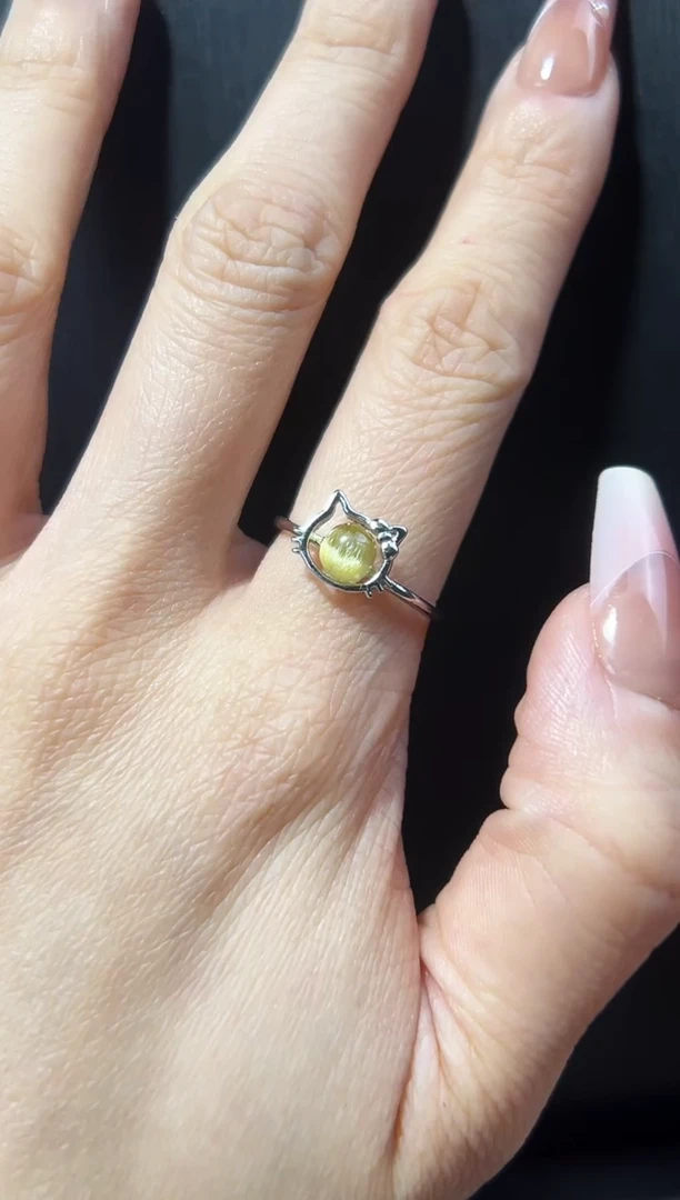 【闪购商品】水晶戒指银S925镶嵌发一（02）