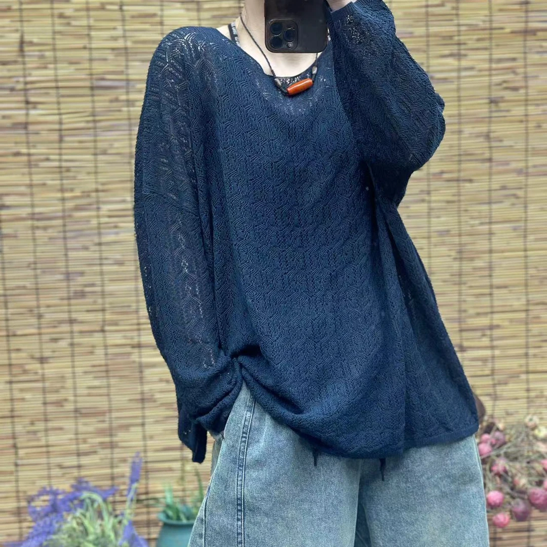 HY    针织镂空宽松大版T恤