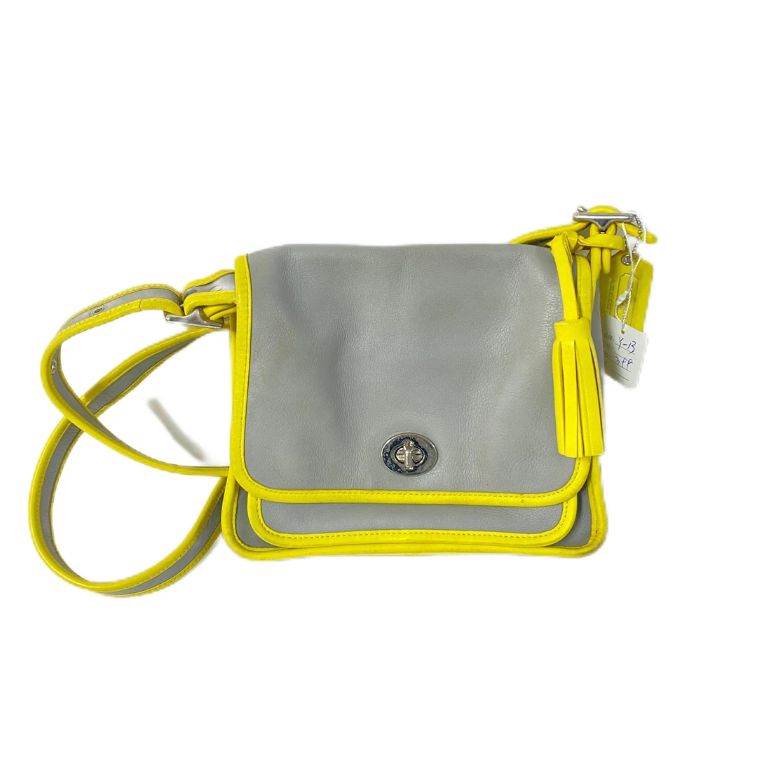 95新 COACH/蔻驰 拼色全皮单肩斜挎包 Y-6128-B