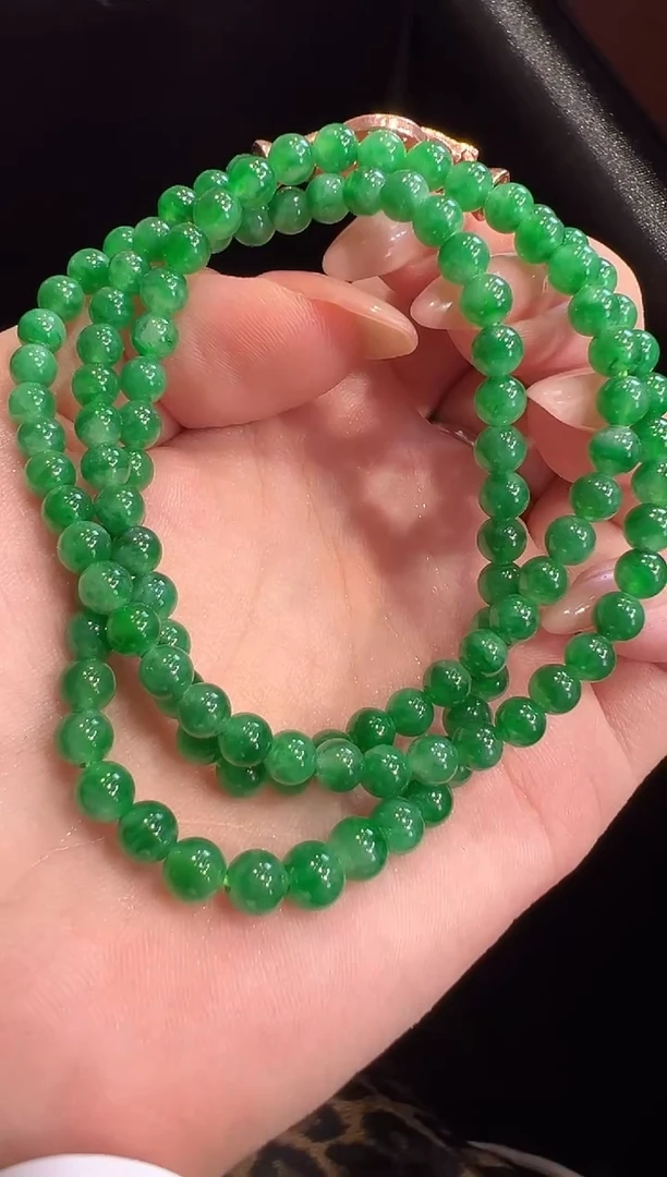 翡翠未镶嵌项链珠串