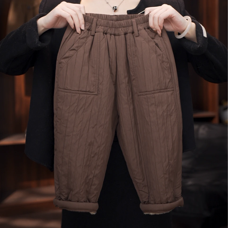 【1%】2024原版冬季儿童加绒加厚简约纯色复古百搭裤子