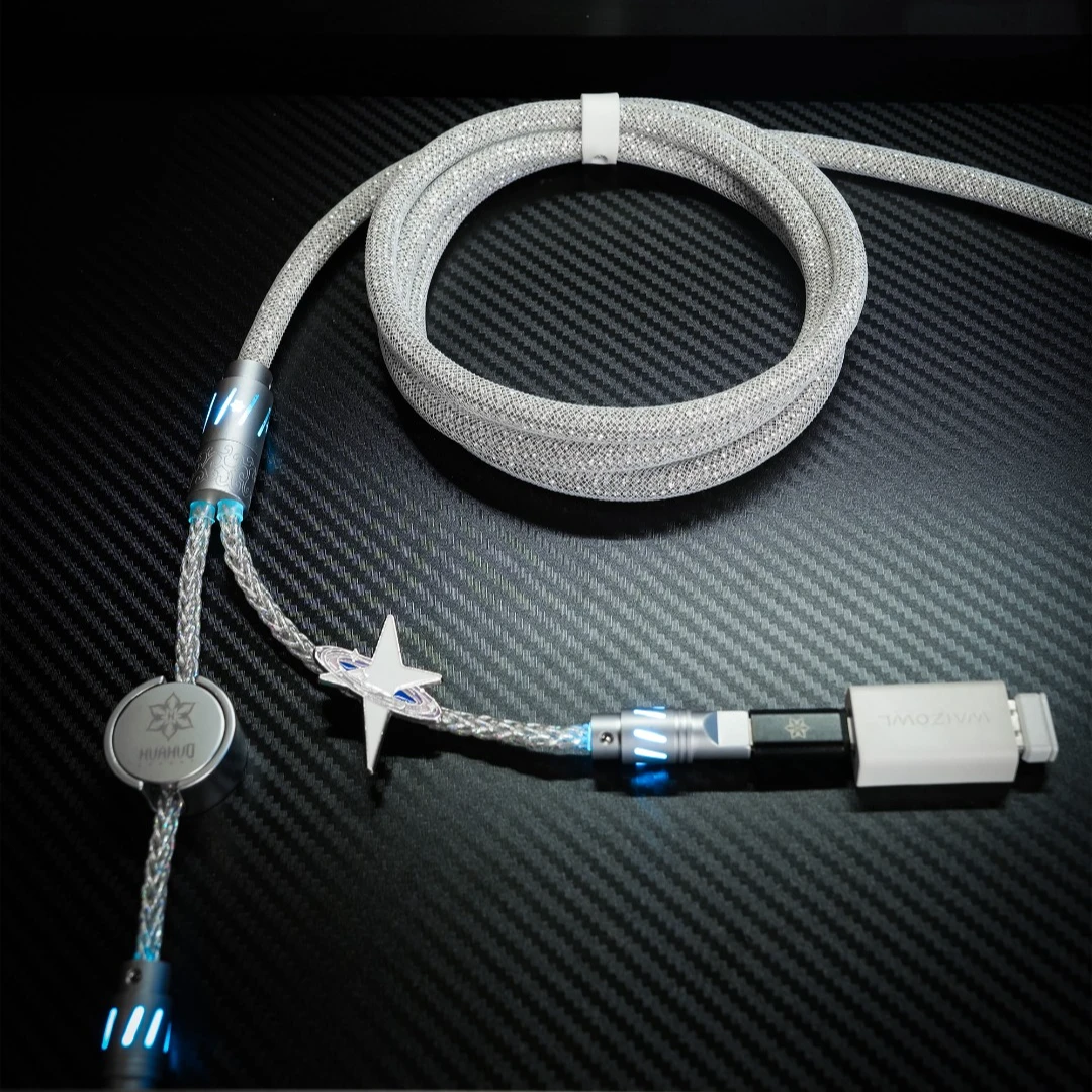 双十一花火-Esprots 一拖二电竞线跑满8K磁轴机械轴键盘数据线