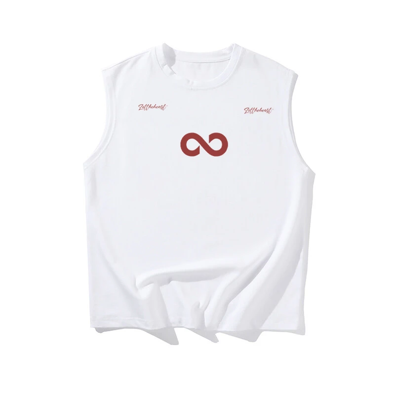 夏季美式重磅纯棉背心男夏季新款百搭潮牌无袖T恤白色圆领宽松ins