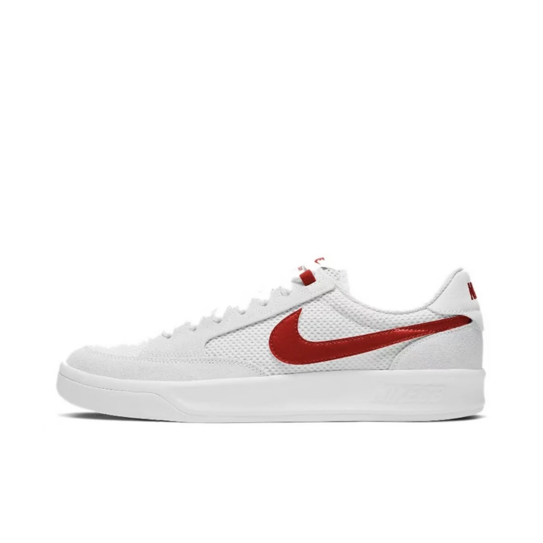 【微瑕】Nike SB 网布轻便透气舒适潮流低帮板鞋白红CJ0887-105
