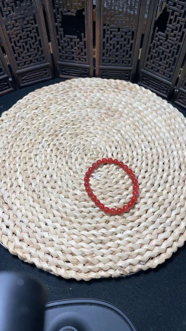 南红玛瑙手串未镶嵌陆冷水河手串7mm
