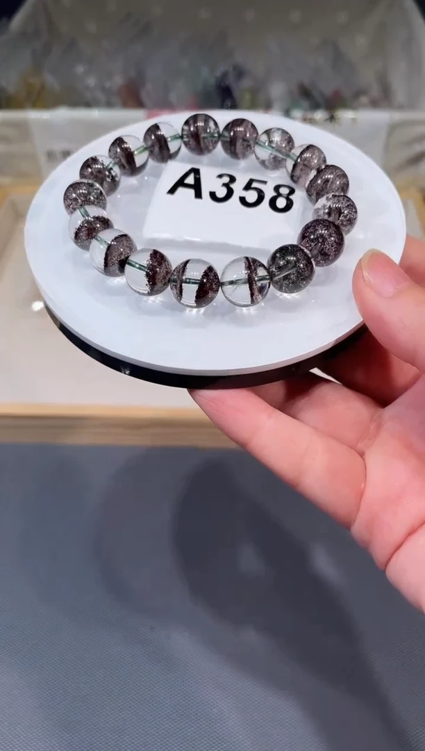 未镶嵌手链水晶A358 红幽灵 一线天 12