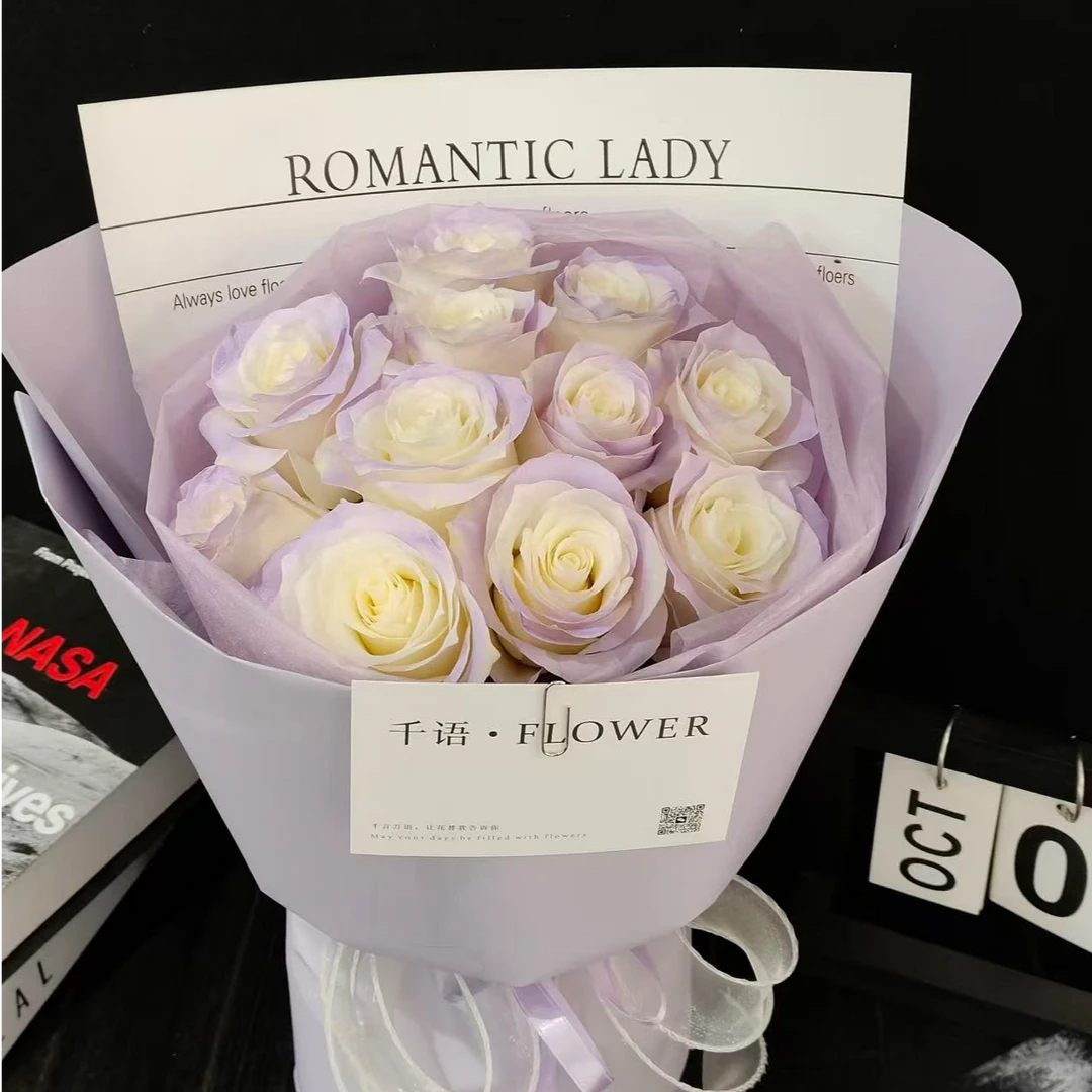 【卡普里灰紫玫瑰】花束鲜花生日礼物送爱人送女友送闺蜜花店送上门同城配送小时达直播