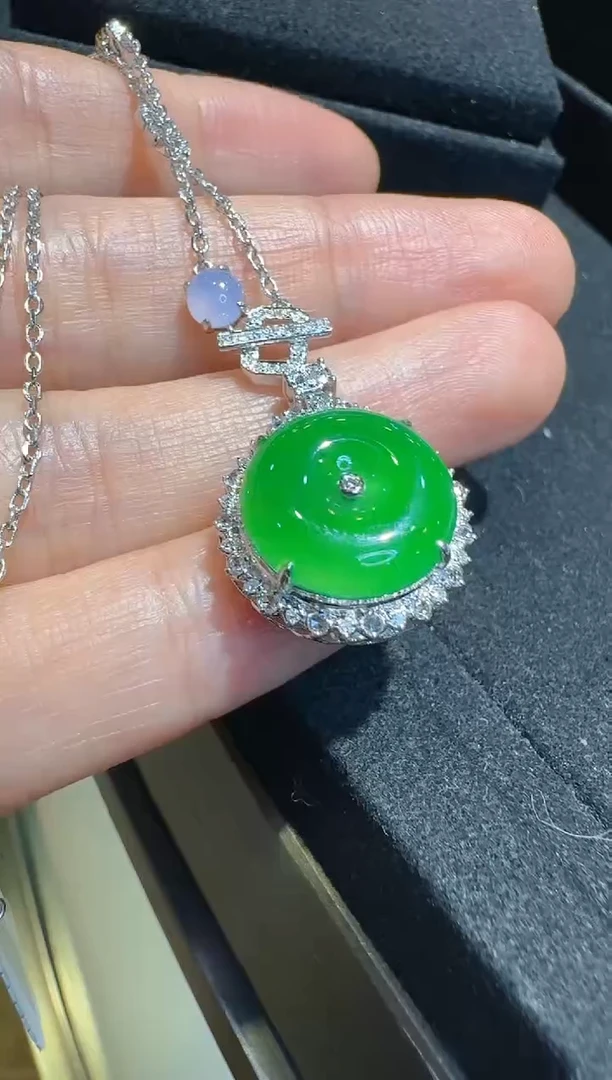 翡翠18K金镶嵌套链多样性团购发一件