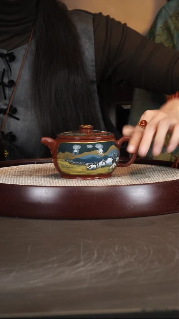 茶壶紫砂潘洪均/龙血砂/四季常安/300c