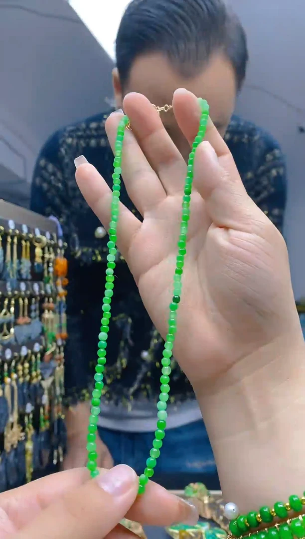 【闪购商品】翡翠耳饰合金262翡翠锁骨链