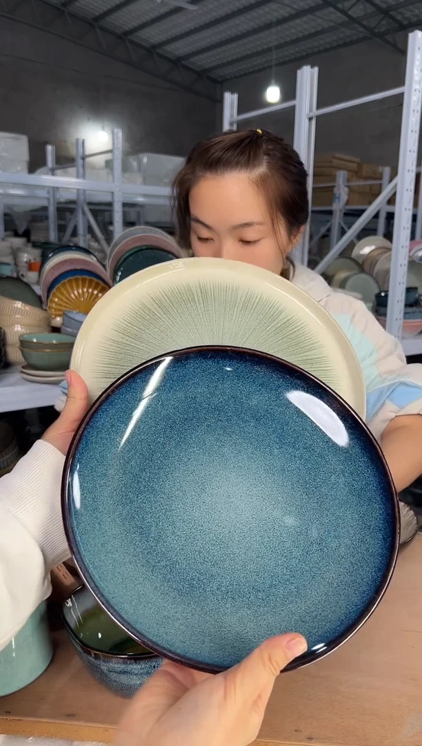 陶瓷外贸尾货瑕疵满20包邮X2大盘