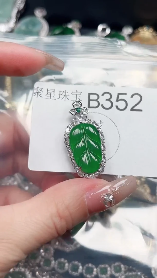 【闪购商品】翡翠颈饰未镶嵌赠皮绳352