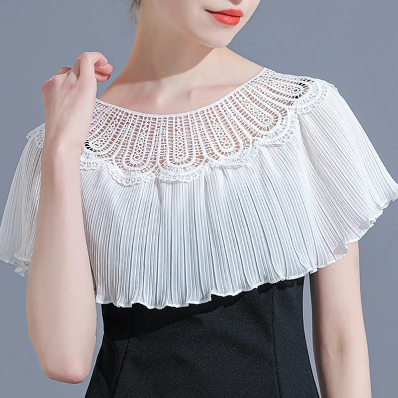 网纱女上衣披肩夏季配裙子罩衫外套2025新款蕾丝衫洋气小衫防晒衫
