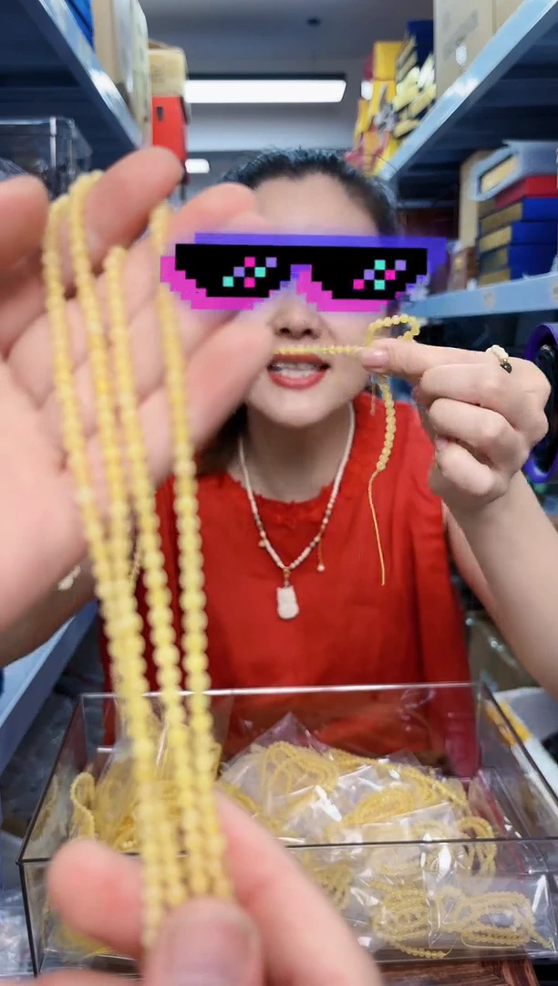 未镶嵌蜜蜡裸石3mm散珠一条