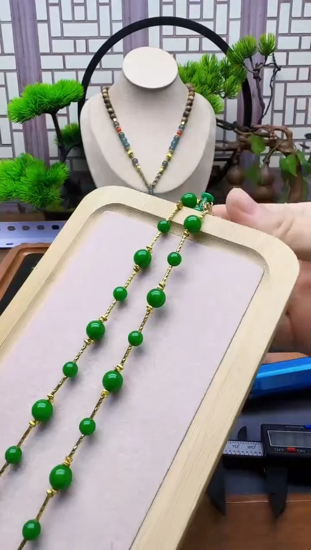 颈饰14K金镶嵌翡翠X174