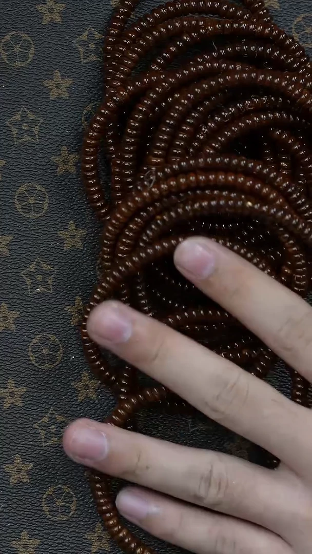 紫金鼠手串4627纯实心咖红皮药片小算盘*6m