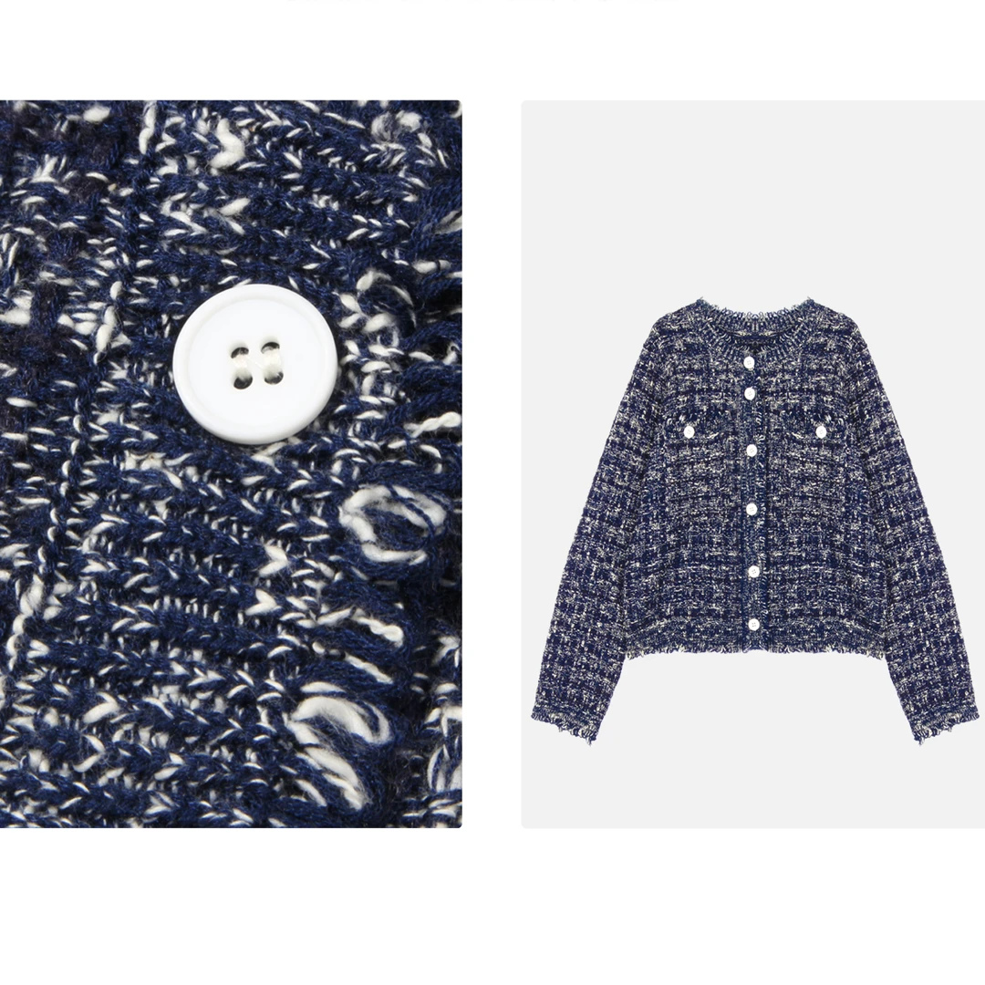 凯特丝蓓035#24早秋新款女小香风开衫针织衫1-1234