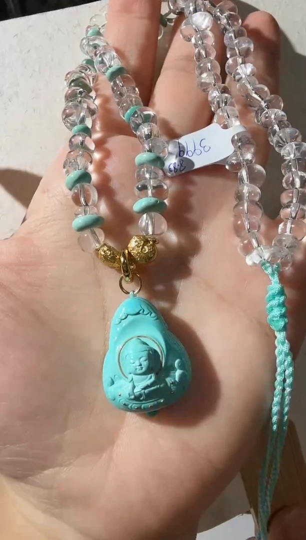 绿松石未镶嵌颈饰绿松石项链