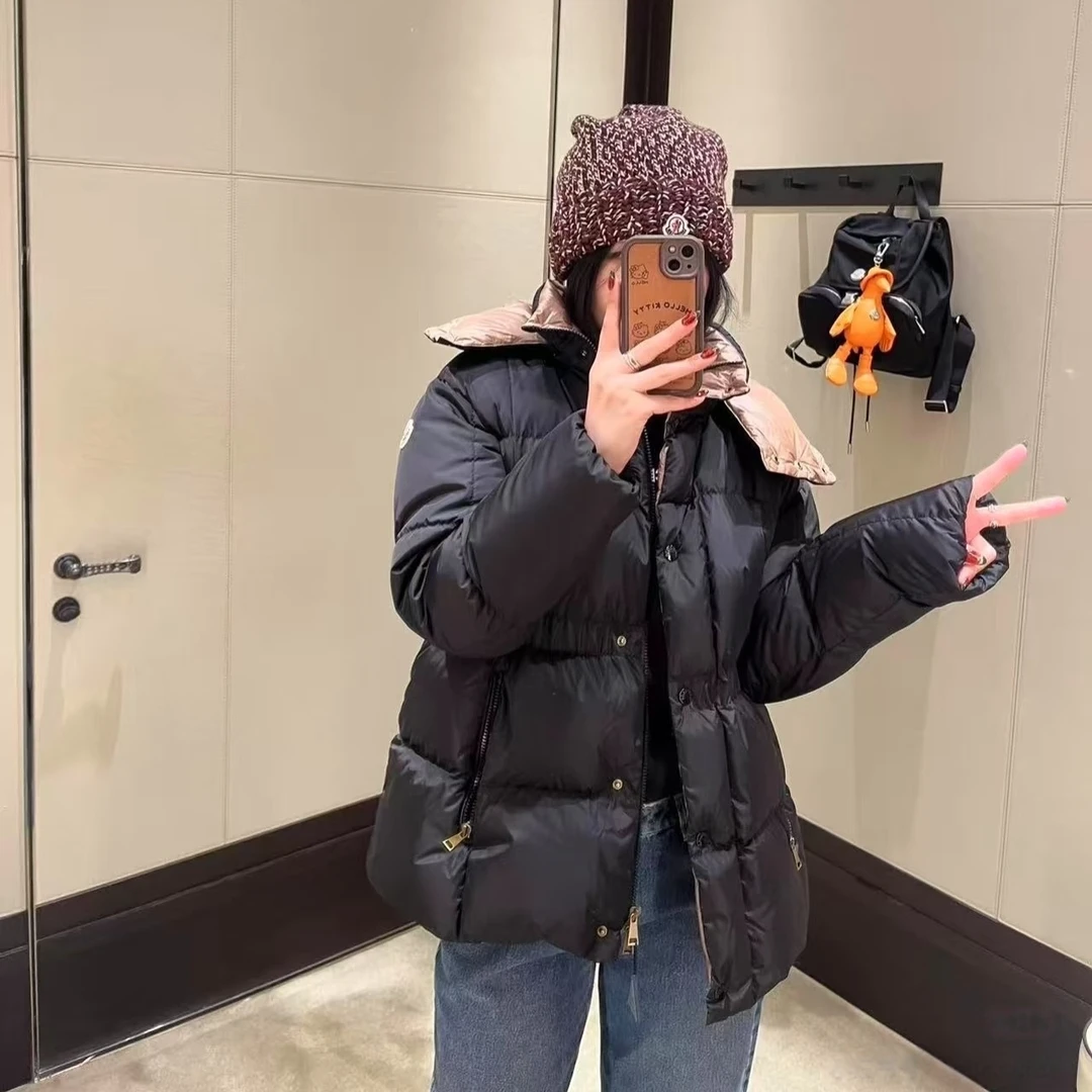 KUNGE-2025秋冬新款连帽松紧带90白鹅绒外套-KG16926