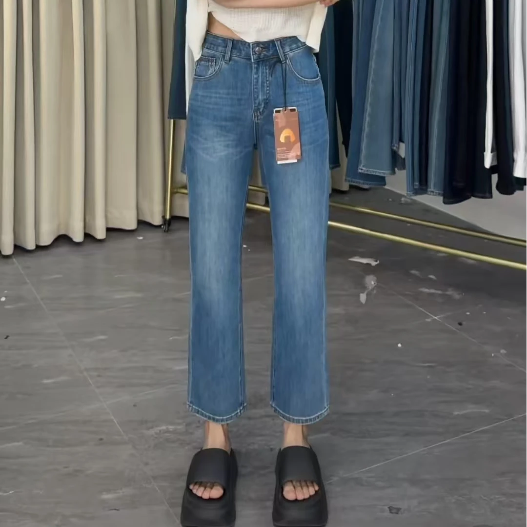 【菲西子】 ·F85103·春季显瘦净版百搭土耳其八面弹九分新法棍裤