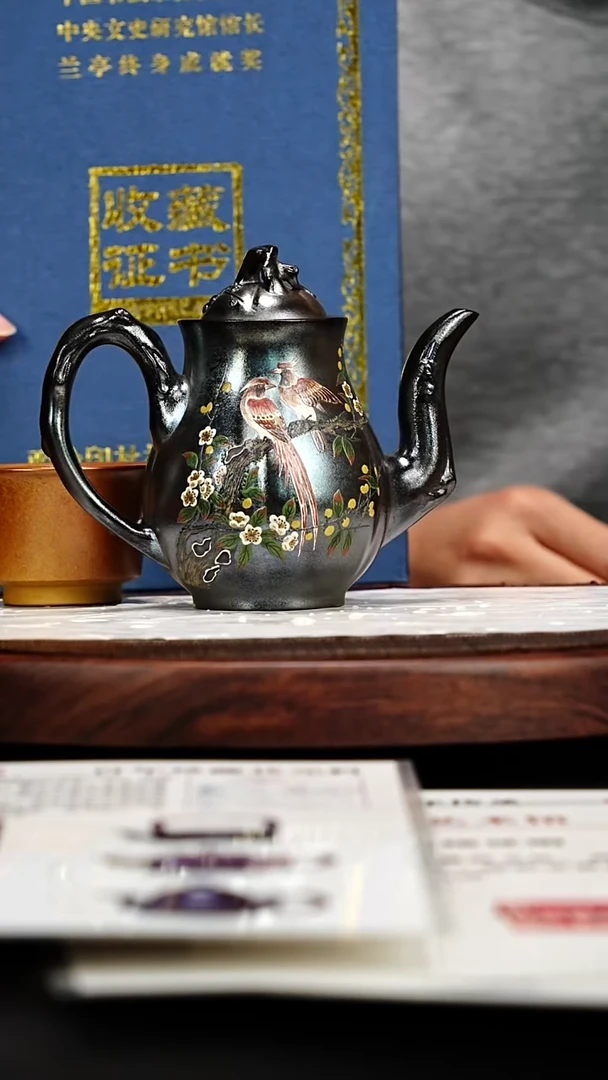 宜兴原矿高端紫砂 紫泥铁骨烧380cc