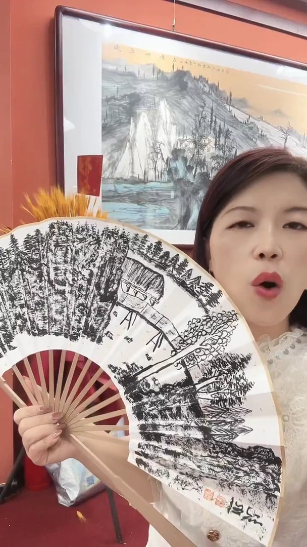 国画严纪照/国画/扇面