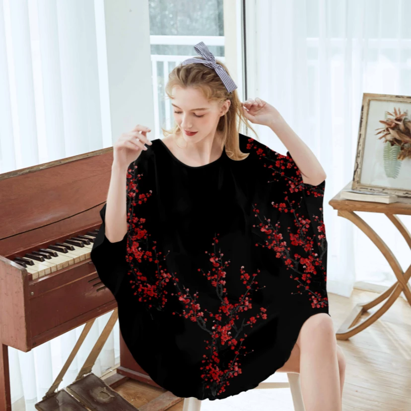 2025新款定制冰丝睡衣长款大码开衫女士丝绸外贸出口套头衫宽松