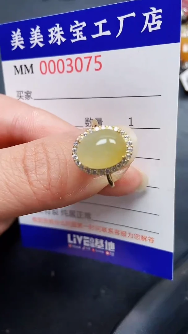 颈饰银S925镶嵌翡翠3075