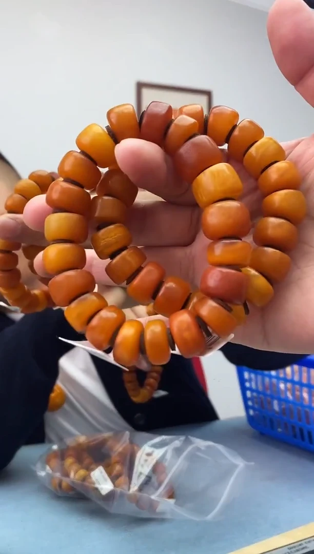 蜜蜡未镶嵌珠宝奇石中好算盘多样性发一件036