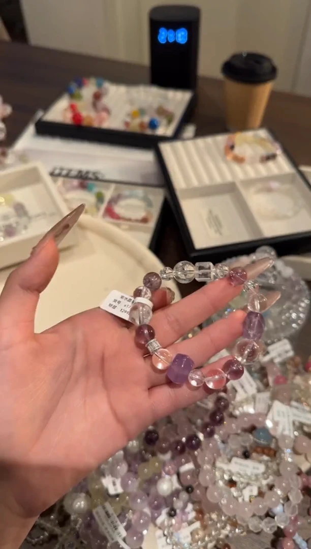 水晶手链合金白水晶x1767