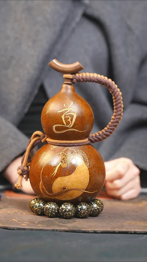 【闪购商品】XB204大漆酒葫芦不包手串及旋转底座