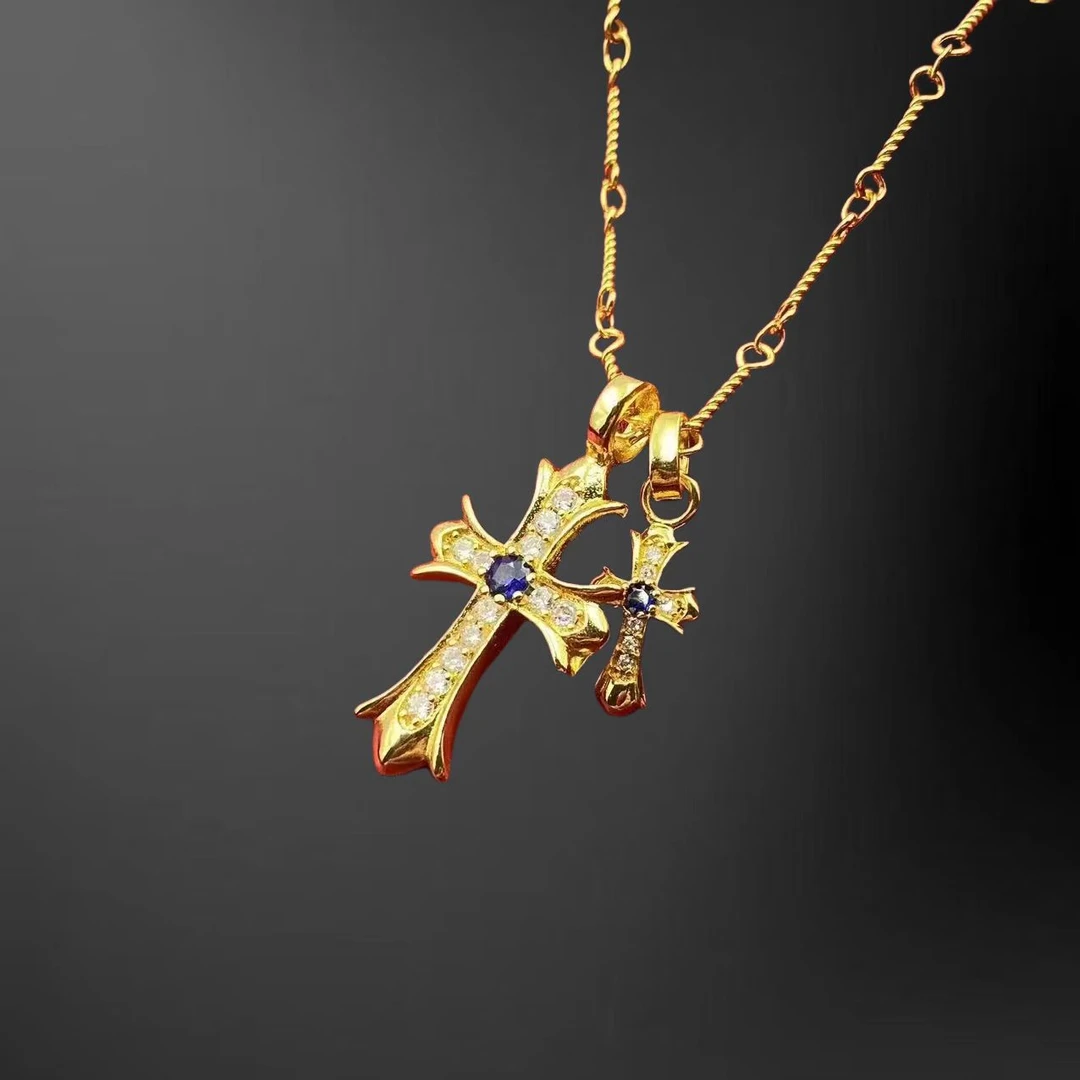 蓝宝石十字项链C919J