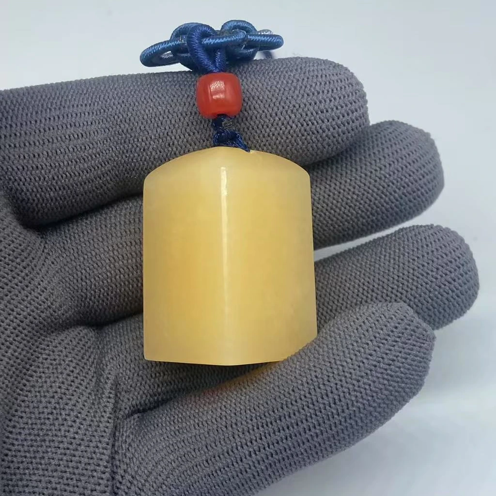 金田黄印纽印章手把件