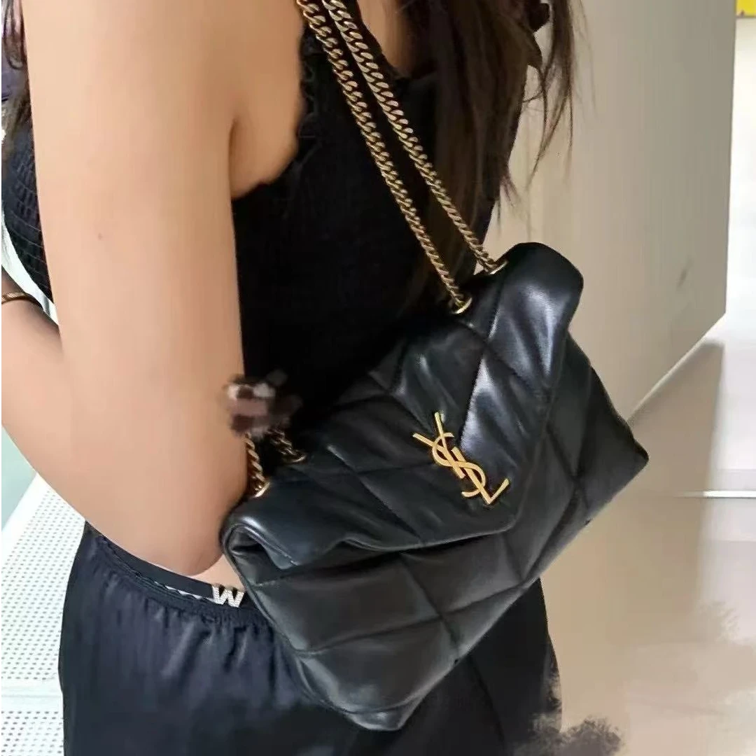 95新 YSL/圣罗兰 坤球奢选 圣罗兰mini云朵黑金斜挎包