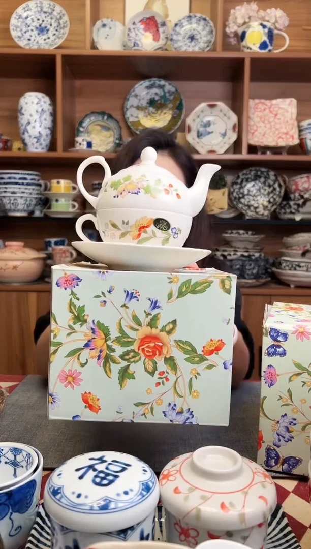 瓷片小屋花园系列子母壶