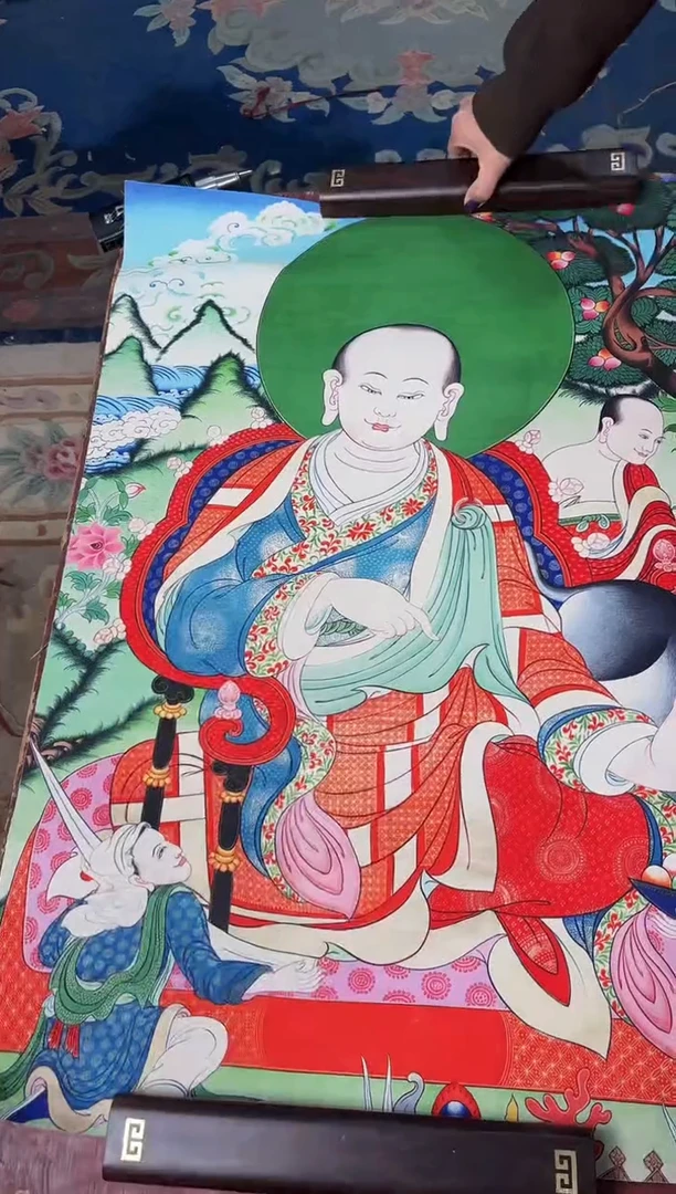 卷轴画龙妹的唐卡tk16