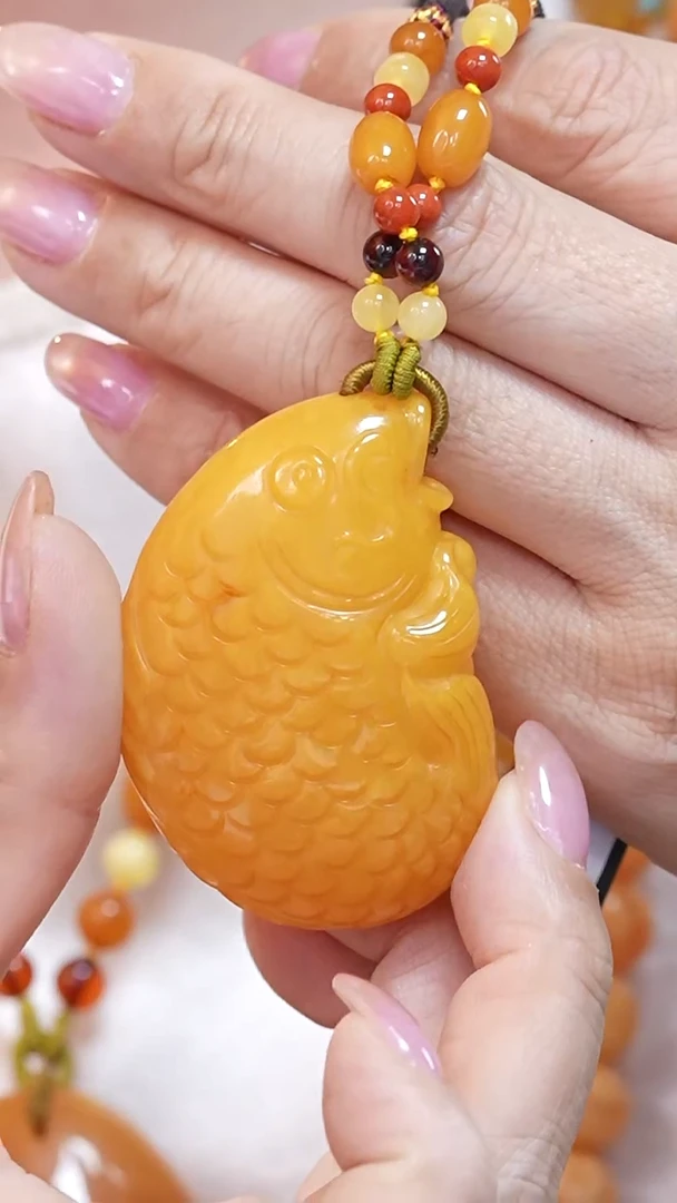 蜜蜡颈饰未镶嵌8725天然蜜蜡珠宝奇石云端妖孽全部保真