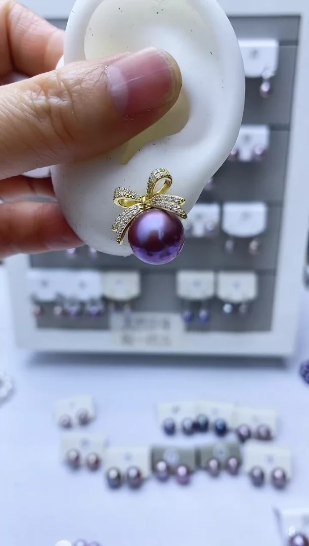 【闪购商品】淡水珍珠耳饰银S925镶嵌321