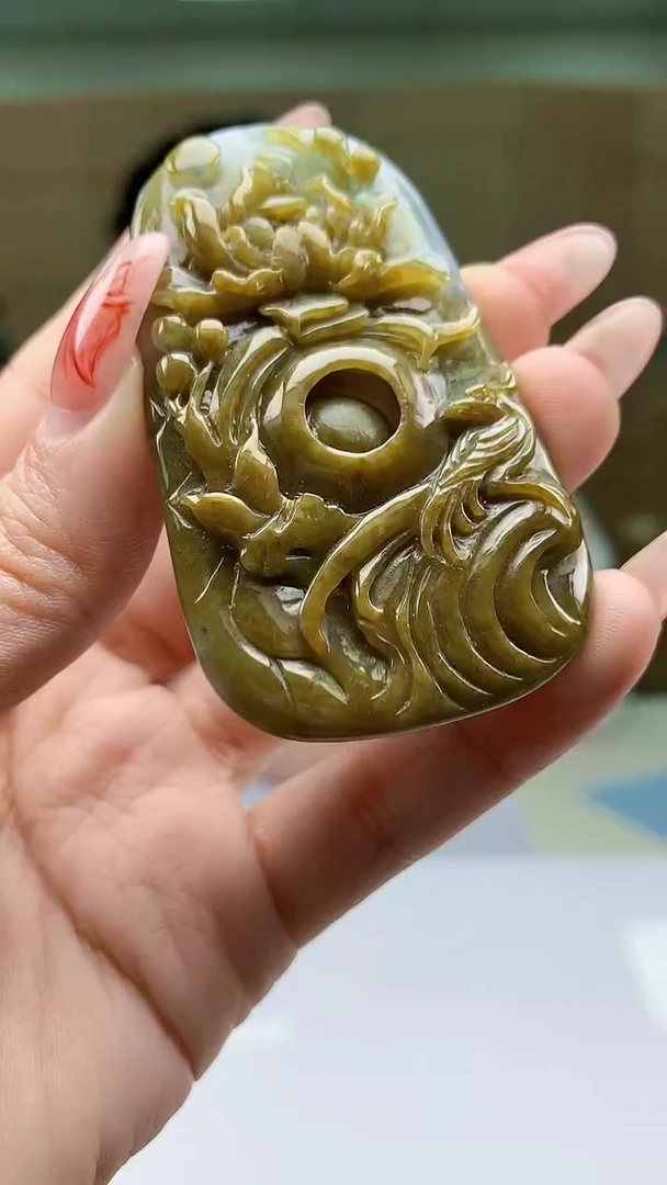 【闪购商品】定制翡翠未镶嵌5028ty-毛货挂件156