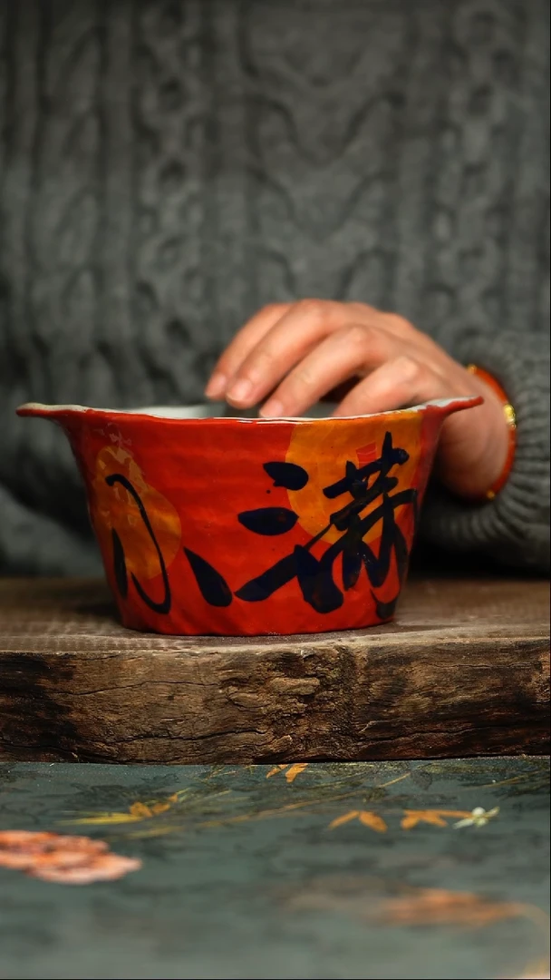 【闪购商品】杯釉下彩手工手绘同款陶器