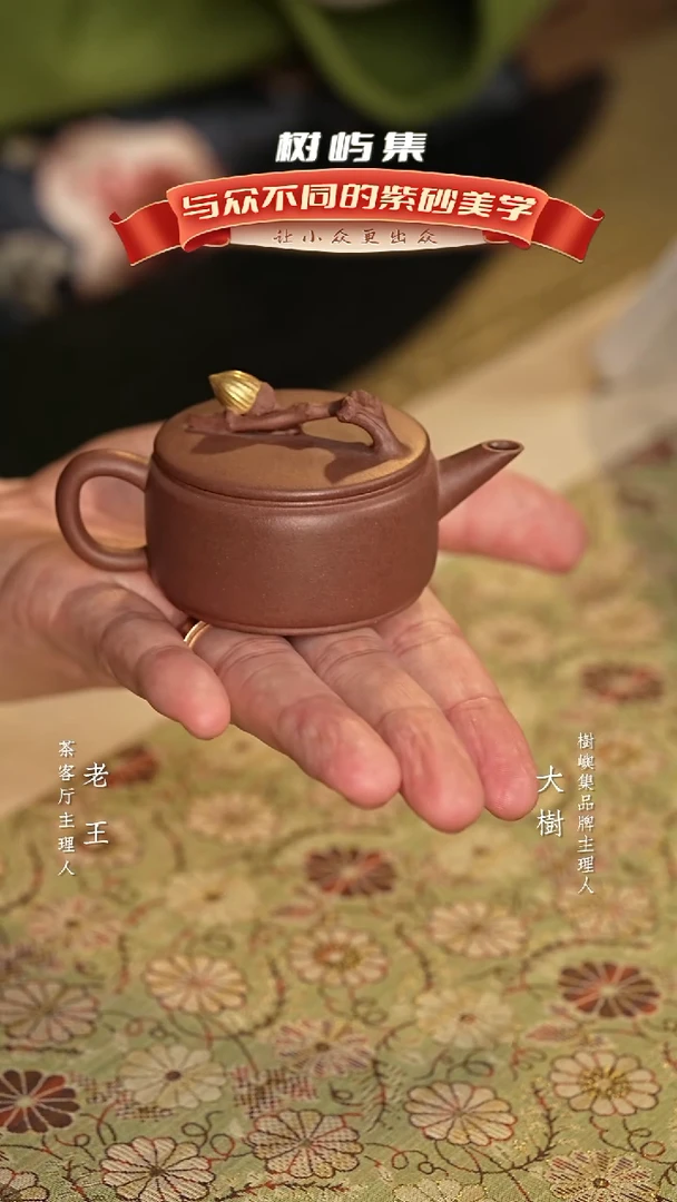 【闪购商品】紫砂茶壶树屿集x五树六花金果 青灰紫泥 50cc