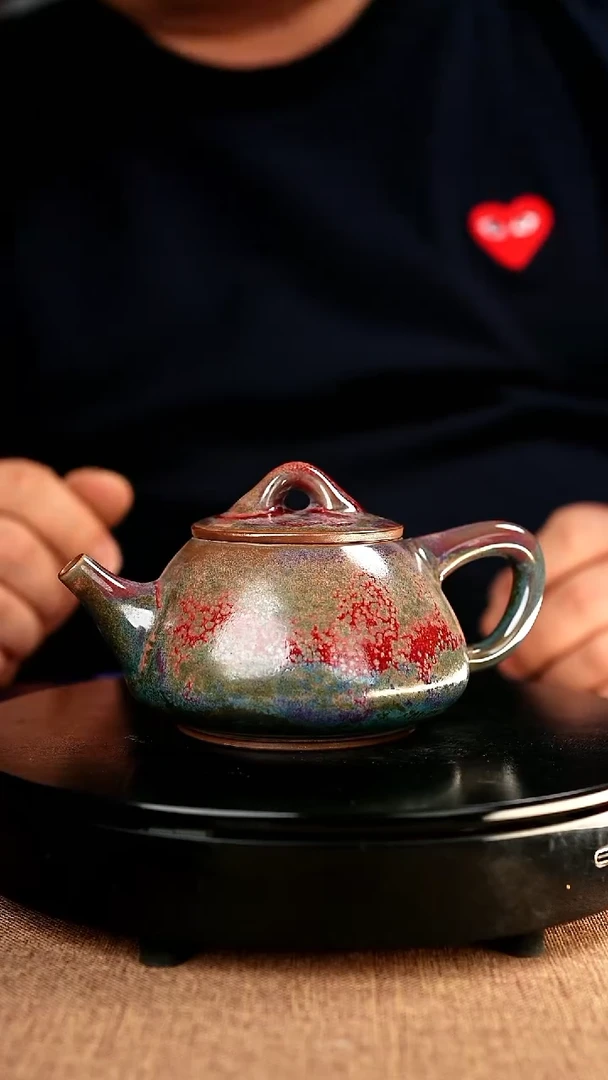 【闪购商品】693#省工一级品原矿钧瓷炉钧釉石瓢壶