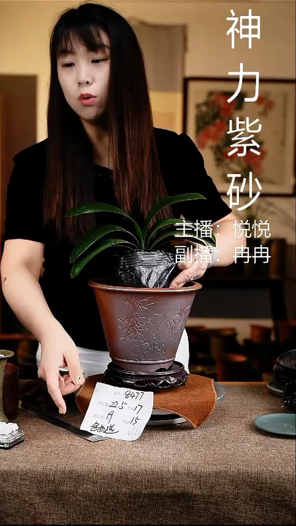 紫砂花盆花卉工艺8477+s