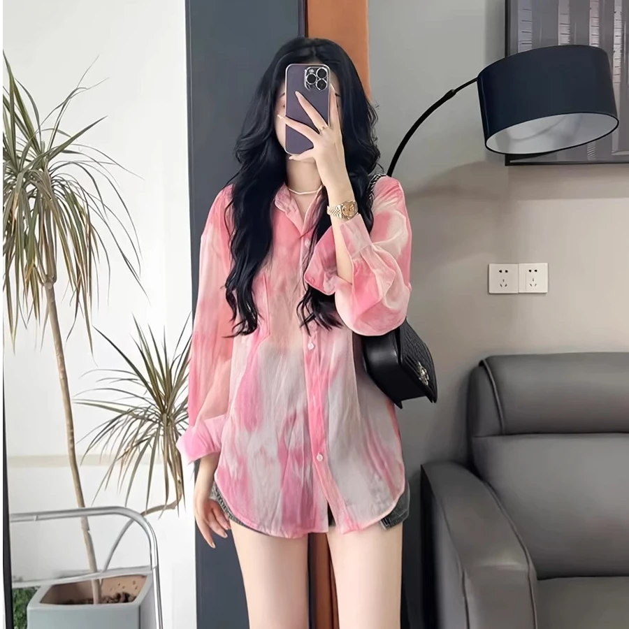 大码格子中长款衬衫上衣复古宽松设计纯欲甜美可爱慵懒风上衣女装