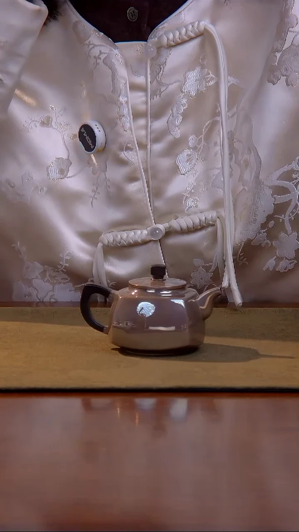 大千手作 四方 紫皮 足银 泡壶